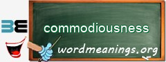 WordMeaning blackboard for commodiousness